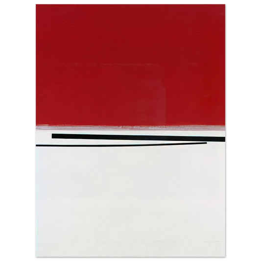 Victor Pasmore - Square Motif in White and Indian Red - 1960  75x100 cm / 30x40inches Fine Art Poster