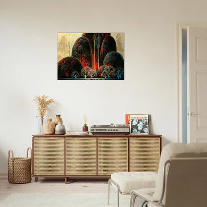 California Orchid - Eyvind Earle Brushed Aluminum Print - 70x100 cm / 28x40 inches | Eyvind Earle Aluminum Print | Eyvind Earle Prints