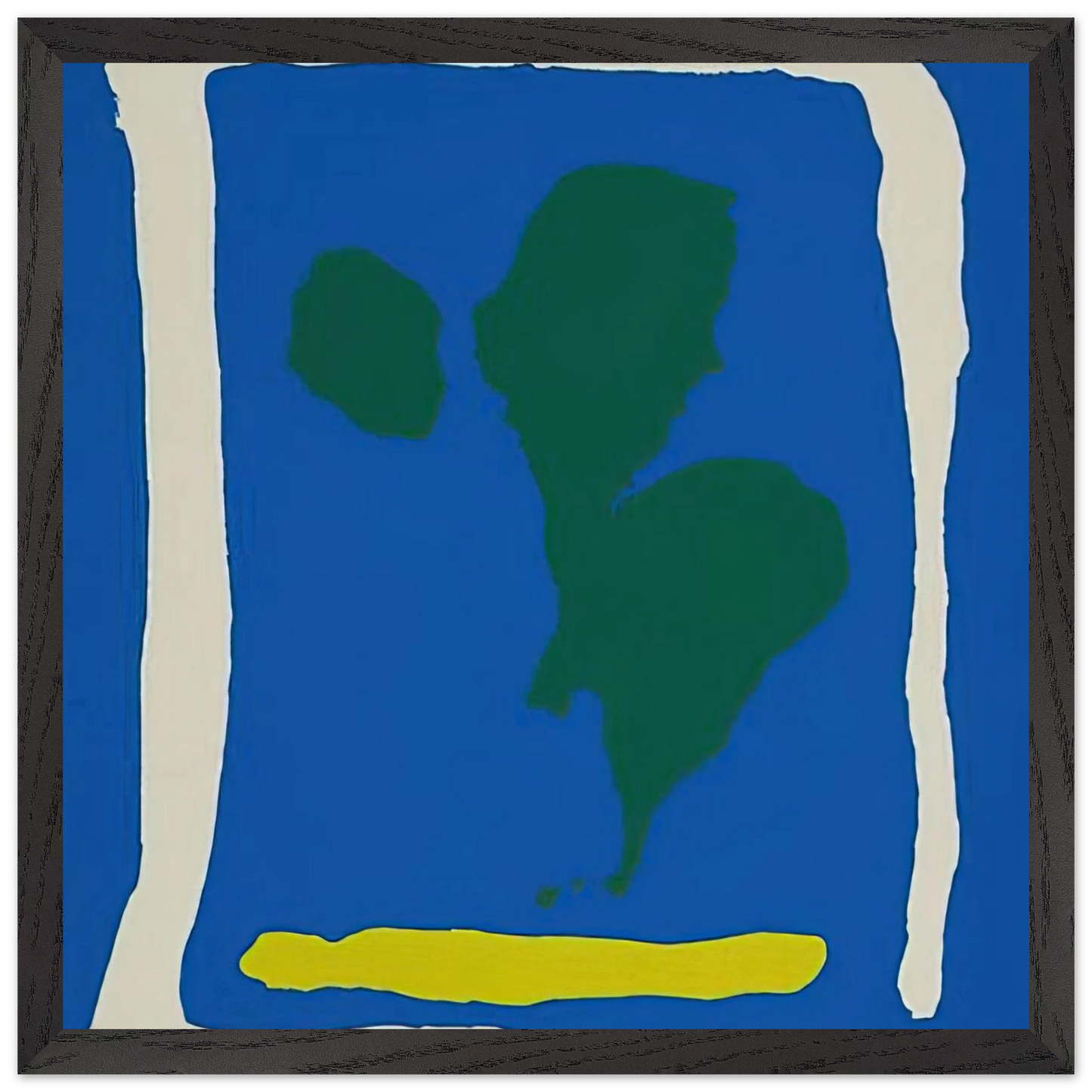 Helen Frankenthaler - Air Frame - 1965 Wall art - 21x29.7 cm / 8x12" - Premium Wooden Framed Poster With Fine Art Paper-canvas - Wood frame