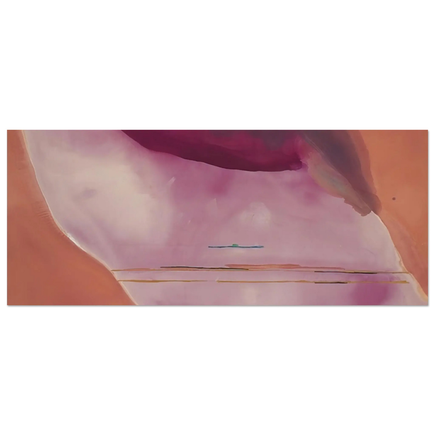 Helen Frankenthaler - Pendulum - 1972 Wall art - 20x25 cm / 8x10 Inches - Premium Wooden Framed Poster With Fine Art Paper - White frame