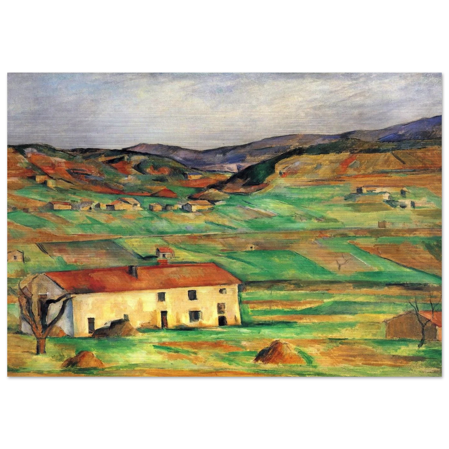 Gardanne - Paul Cézanne Brushed Aluminum Print - 70x100 cm / 28x40 inches | Paul Cézanne Aluminum Print | Paul Cézanne Prints