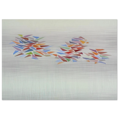 Bright Colors on Pale Green - 1976 - Robert Goodnough Brushed Aluminum Print - 70x100 cm / 28x40 inches | Robert Goodnough Aluminum Print | Robert Goodnough Prints