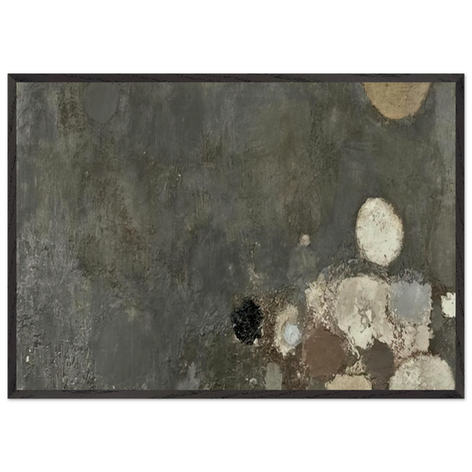UNTITLED 1956 N2 - Luis Feito 70x100 cm / 28x40 inches Framed Art Print – Black Wooden Frame