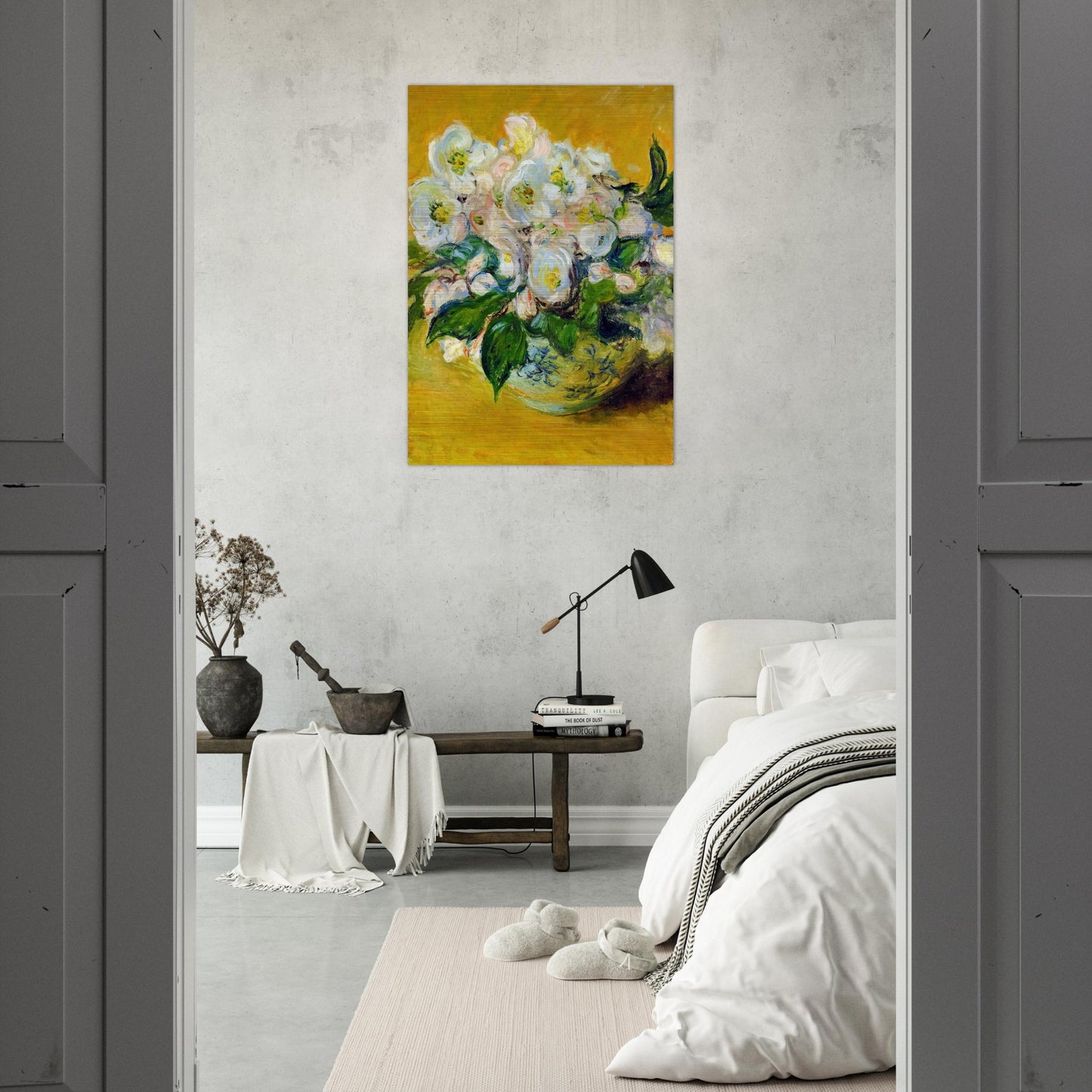 Christmas Roses - claude monet Brushed Aluminum Print - 70x100 cm / 28x40 inches | claude monet Aluminum Print | claude monet Prints