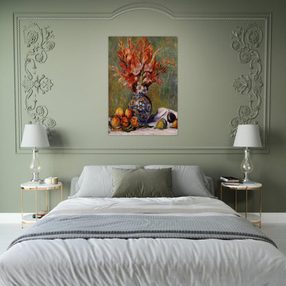 Flowers and Fruit - Pierre-Auguste Renoir Brushed Aluminum Print - 70x100 cm / 28x40 inches | Pierre-Auguste Renoir Aluminum Print | Pierre-Auguste Renoir Prints