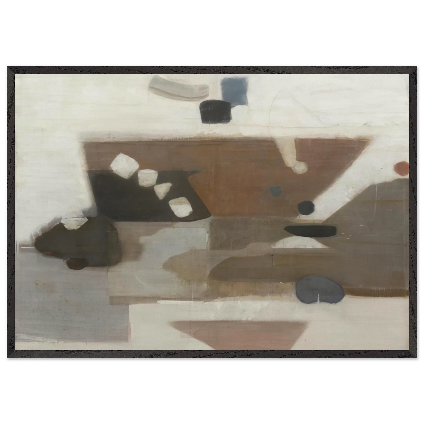 Decision - 1956 - Kenzo Okada 70x100 cm / 28x40 inches Framed Art Print – Black Wooden Frame