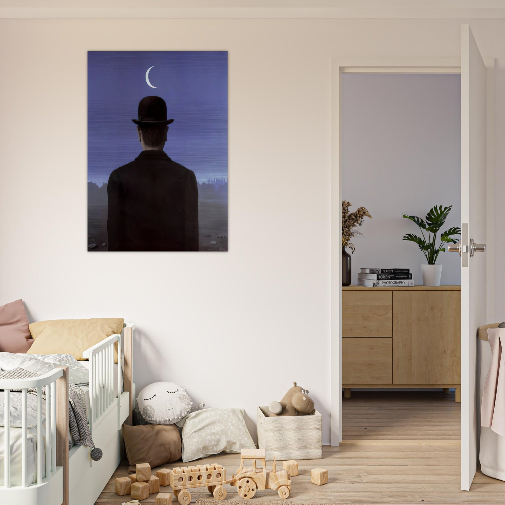 THE SCHOOLMASTER 1954 - Rene Magritte Brushed Aluminum Print - 70x100 cm / 28x40 inches | Rene Magritte Aluminum Print | Rene Magritte Prints