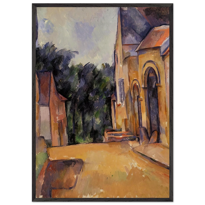 Farm at Montgeroult - Paul Cezanne 70x100 cm / 28x40 inches Framed Art Print – Black Wooden Frame