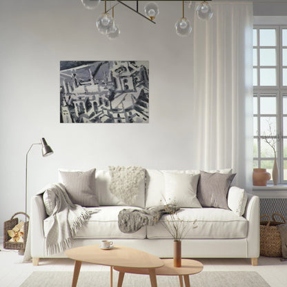 TOWNSCAPE M9 1968 - Gerhard Richter Brushed Aluminum Print - 70x100 cm / 28x40 inches | Gerhard Richter Aluminum Print | Gerhard Richter Prints