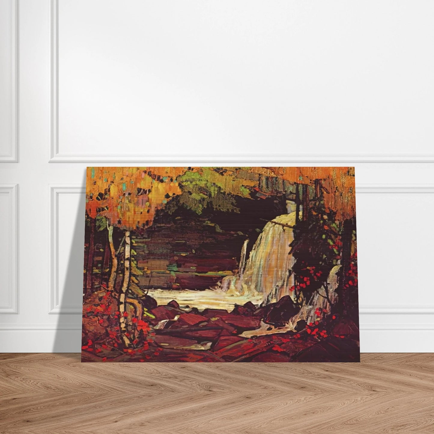 WOODLAND WATERFALL 1916 - Tom Thomson Brushed Aluminum Print - 70x100 cm / 28x40 inches | Tom Thomson Aluminum Print | Tom Thomson Prints
