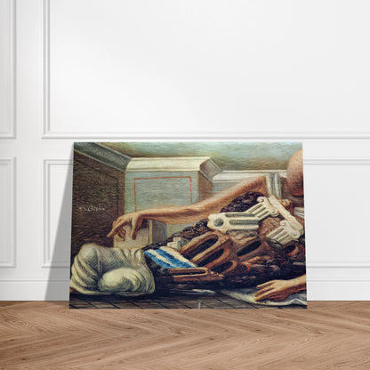 ARCHAEOLOGIST - Giorgio de Chirico Brushed Aluminum Print - 70x100 cm / 28x40 inches | Giorgio de Chirico Aluminum Print | Giorgio de Chirico Prints