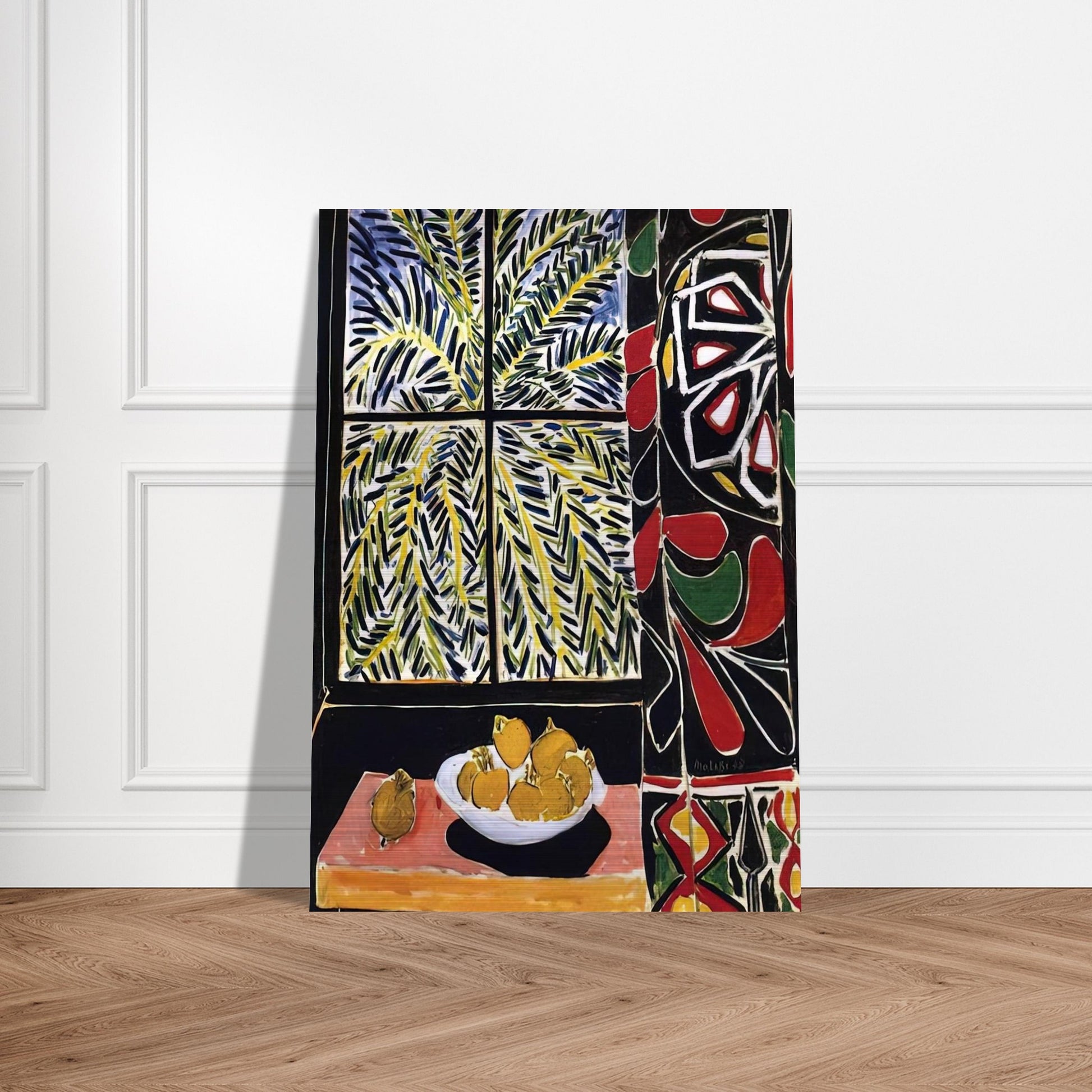 INTERIOR WITH EGYPTIAN CURTAIN 1948 - Henri Matisse Brushed Aluminum Print - 70x100 cm / 28x40 inches | Henri Matisse Aluminum Print | Henri Matisse Prints