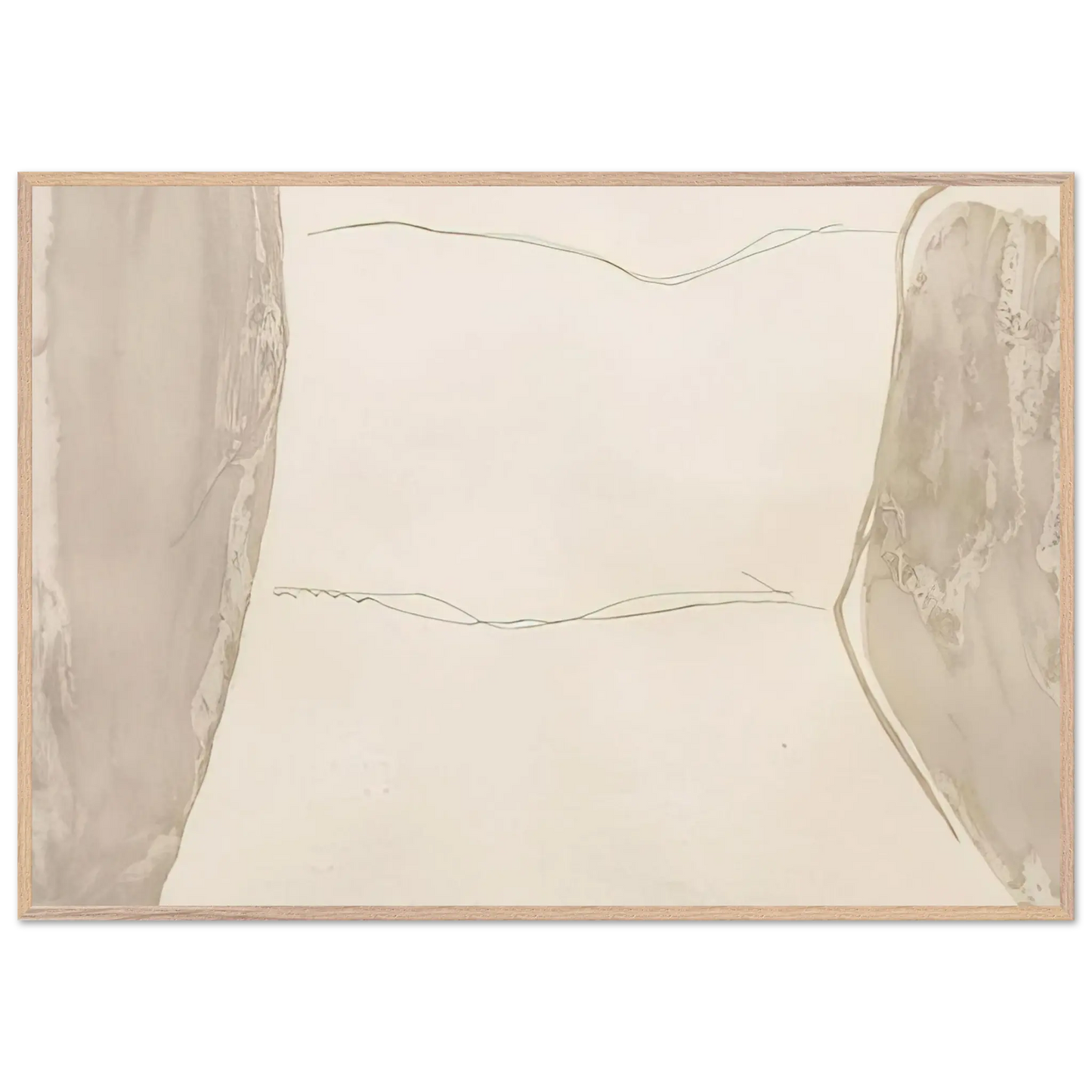 Helen Frankenthaler - Ponti - 1973 Wall art - 21x29.7 cm / 8x12" - Premium Wooden Framed Poster With Fine Art Paper - Wood frame