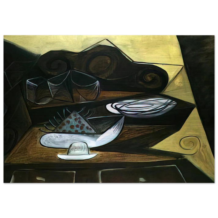 The Buffet  Catalan  - Pablo Picasso Brushed Aluminum Print - 70x100 cm / 28x40 inches | Pablo Picasso Aluminum Print | Pablo Picasso Prints