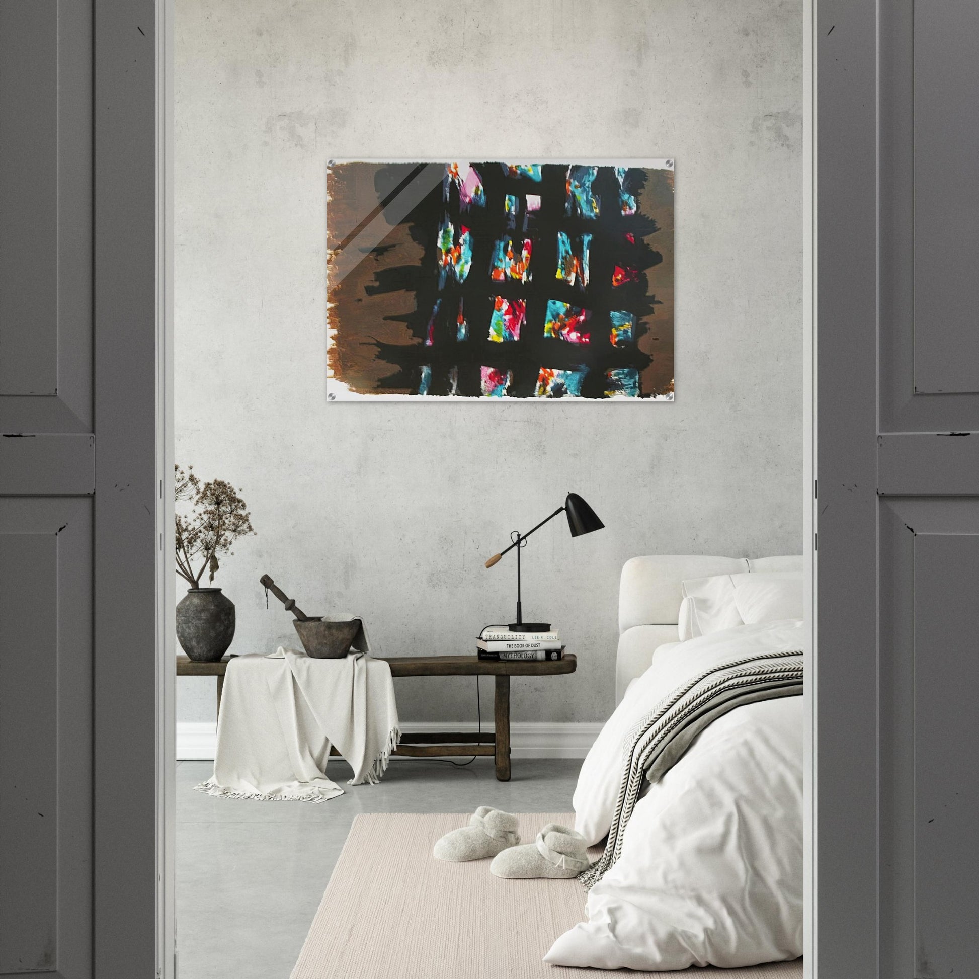 L'Emprisonnement - 1978 - Alfred Manessier Acrylic Print - 70x100 cm / 28x40″ inches | Alfred Manessier Wall Art | Alfred Manessier Prints
