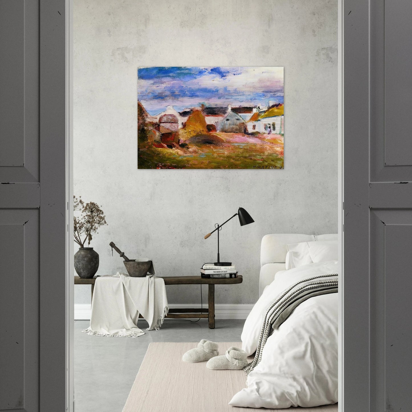 FARMYARD IN BRITTANY 1897 - Henri Matisse Brushed Aluminum Print - 70x100 cm / 28x40 inches | Henri Matisse Aluminum Print | Henri Matisse Prints