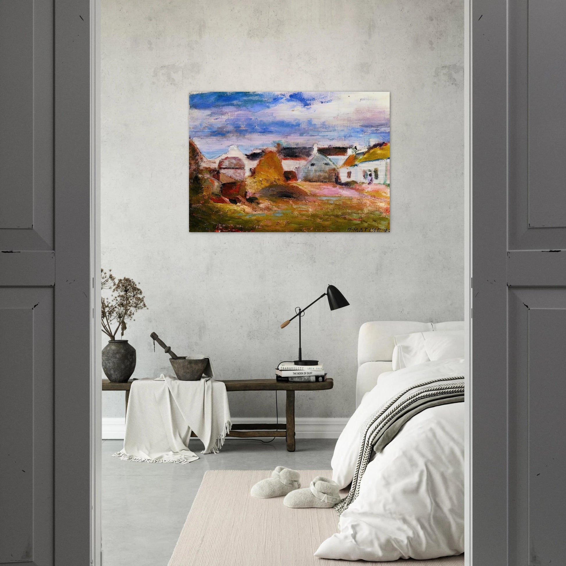 FARMYARD IN BRITTANY 1897 - Henri Matisse Brushed Aluminum Print - 70x100 cm / 28x40 inches | Henri Matisse Aluminum Print | Henri Matisse Prints