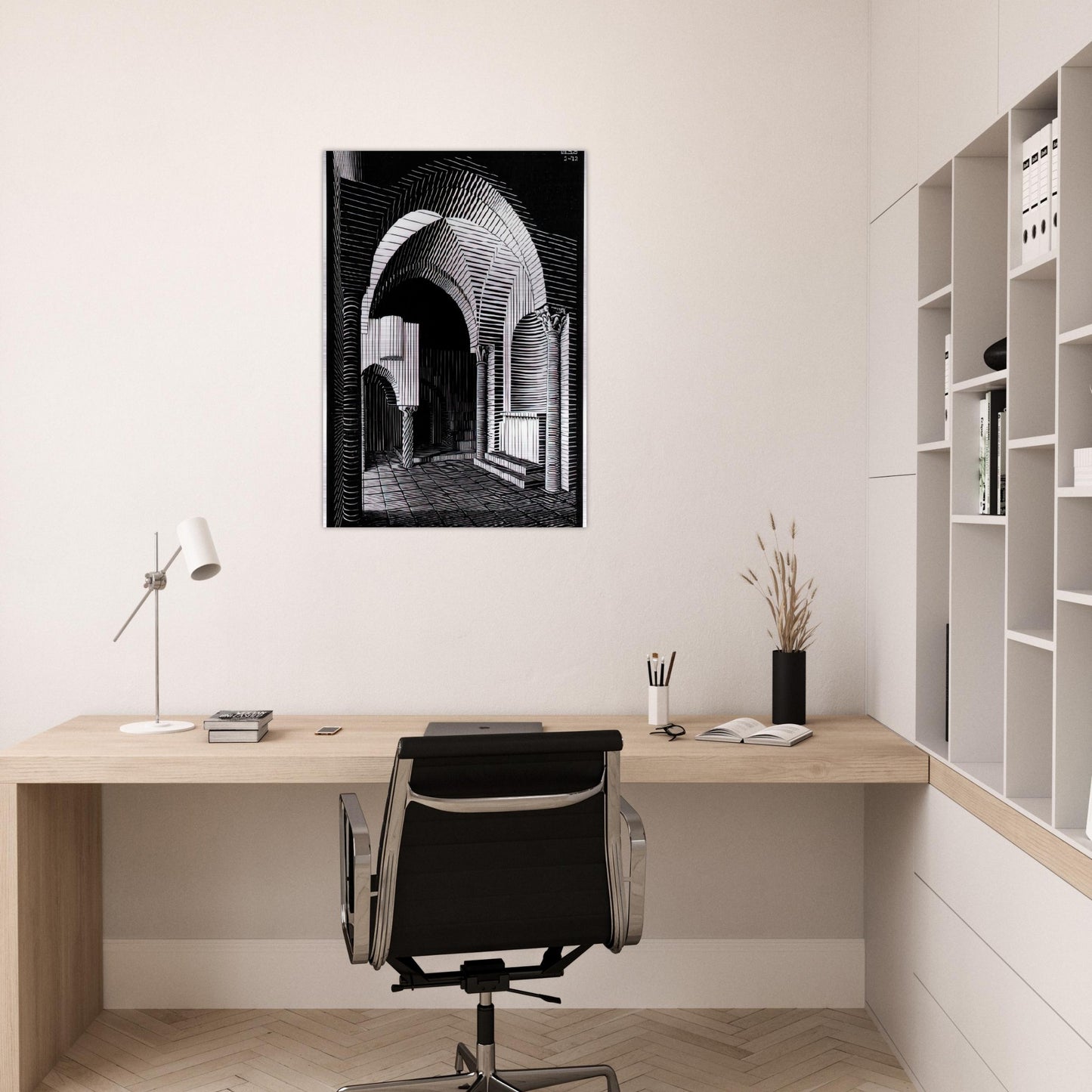 PORTA MARIA DELL OSPIDALE - MC Escher Brushed Aluminum Print - 70x100 cm / 28x40 inches | MC Escher Aluminum Print | MC Escher Prints