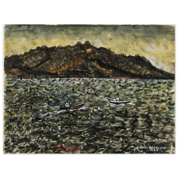 Ivan Albright - INLAND SEA JAPAN FROM BOAT  75x100 cm / 30x40inches Fine Art Poster