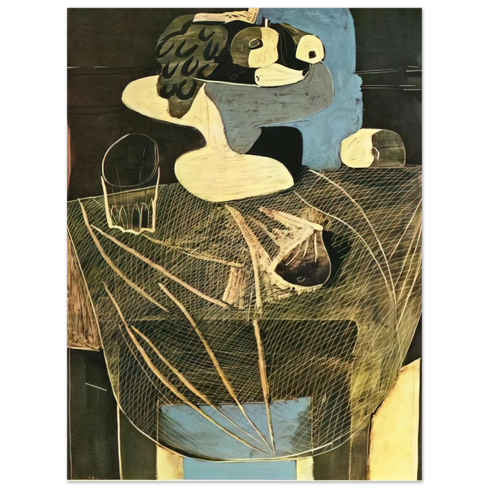 Pablo Picasso - Still life with fishing net  75x100 cm / 30x40inches Fine Art Poster