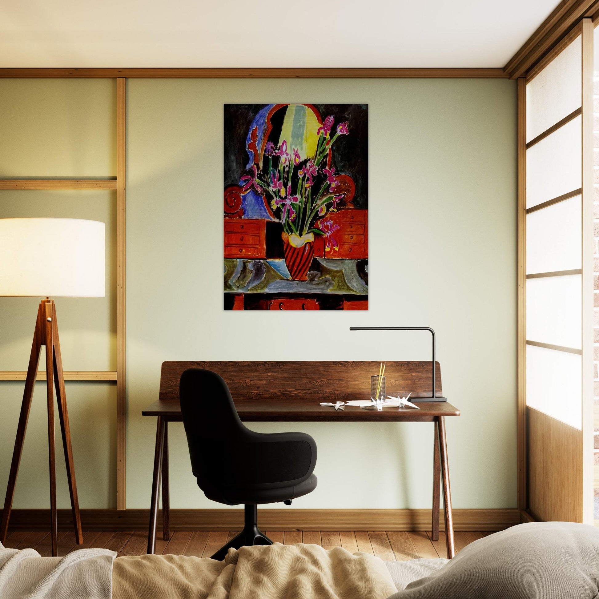 VASE OF IRISES 1912 - Henri Matisse Brushed Aluminum Print - 70x100 cm / 28x40 inches | Henri Matisse Aluminum Print | Henri Matisse Prints