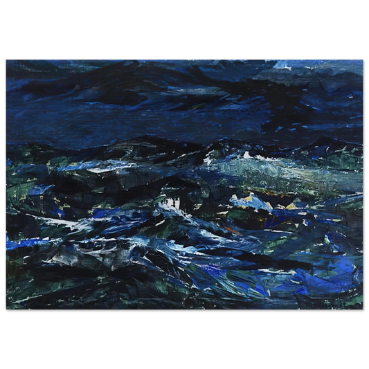 Sea - 1962 - Tove Jansson Brushed Aluminum Print - 70x100 cm / 28x40 inches | Tove Jansson Aluminum Print | Tove Jansson Prints