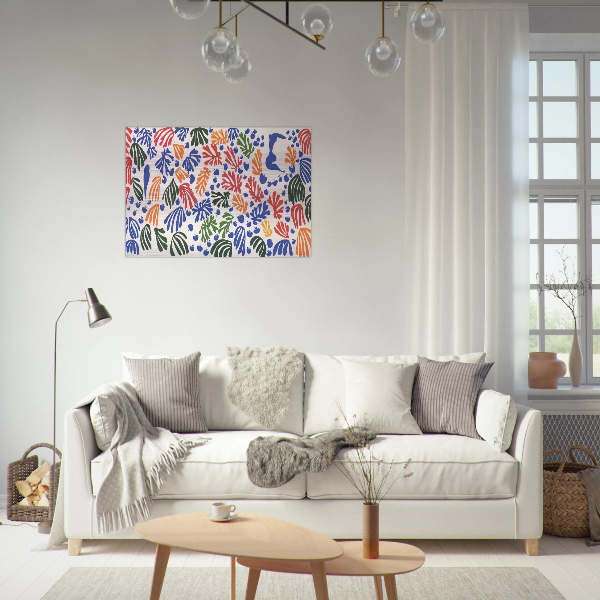 LA PERRUCHE ET LA SIRENE 1952 - Henri Matisse Brushed Aluminum Print - 70x100 cm / 28x40 inches | Henri Matisse Aluminum Print | Henri Matisse Prints