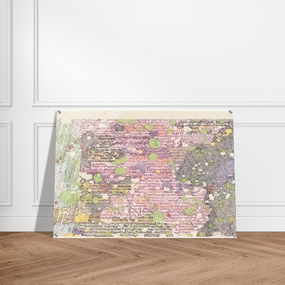I PART OF SABINE D REGION SOUTHWEST MARE TRANQUILITATIS FROM LITHOGRAPHS BASED ON GEOLOGIC MAPS 1972 - Nancy Graves Acrylic Print - 70x100 cm / 28x40″ inches