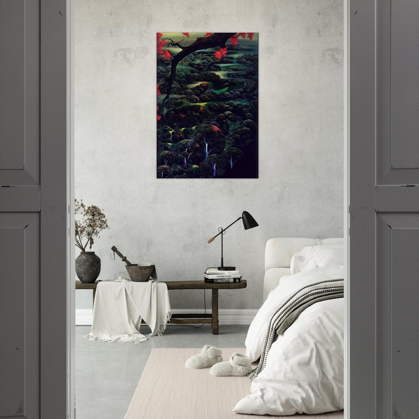 California Memories - Eyvind Earle Brushed Aluminum Print - 70x100 cm / 28x40 inches | Eyvind Earle Aluminum Print | Eyvind Earle Prints
