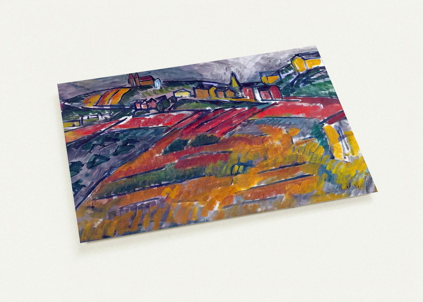 LANDSCAPE WITH RED AND YELLOW By Raoul Dufy Pack of 10 Post Cards | Raoul Dufy Post Cards | A6 (10.5 x 14.8 cm) - 4.1 x 5.8 inches