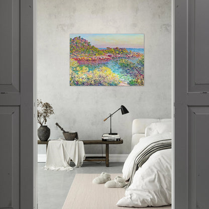 Landscape near Montecarlo - claude monet Brushed Aluminum Print - 70x100 cm / 28x40 inches | claude monet Aluminum Print | claude monet Prints