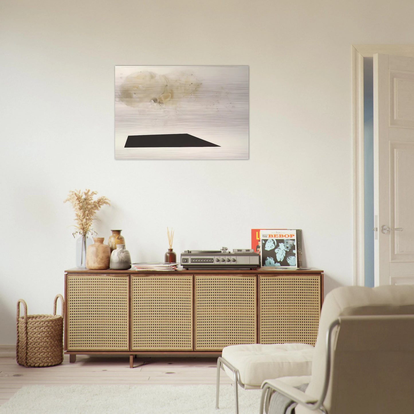 Dramatic Fire - 1989 - John Cage Brushed Aluminum Print - 70x100 cm / 28x40 inches | John Cage Aluminum Print | John Cage Prints