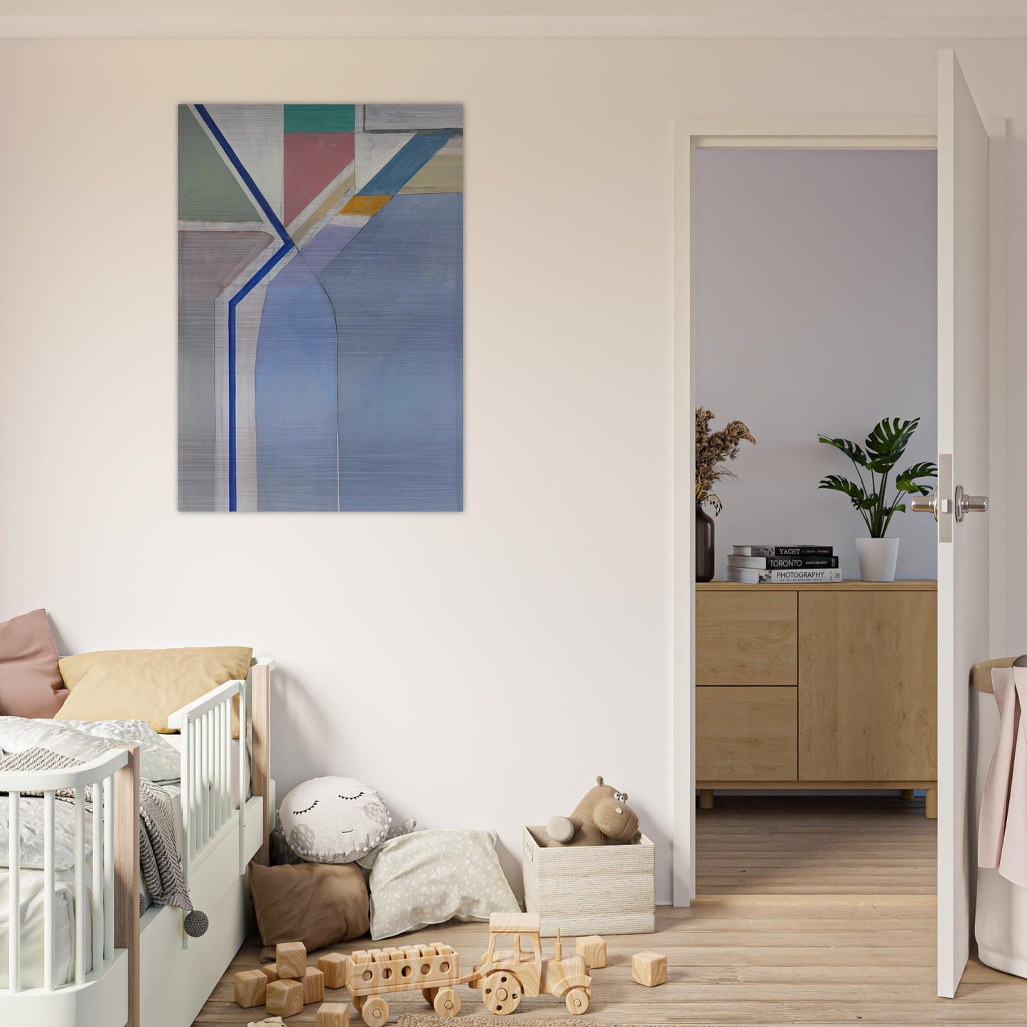 Ocean Park #24 - Richard Diebenkorn Brushed Aluminum Print - 70x100 cm / 28x40 inches | Richard Diebenkorn Aluminum Print | Richard Diebenkorn Prints