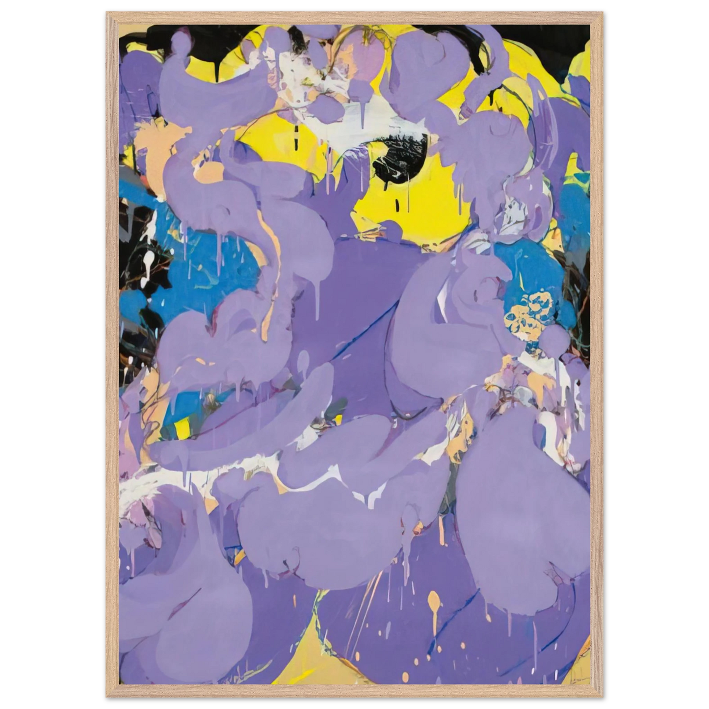 Helen Frankenthaler - Untitled - 1978 Wall art - A1 (59.4 x 84.1  cm) - Premium Wooden Framed Poster With Fine Art Paper-canvas - Wood frame