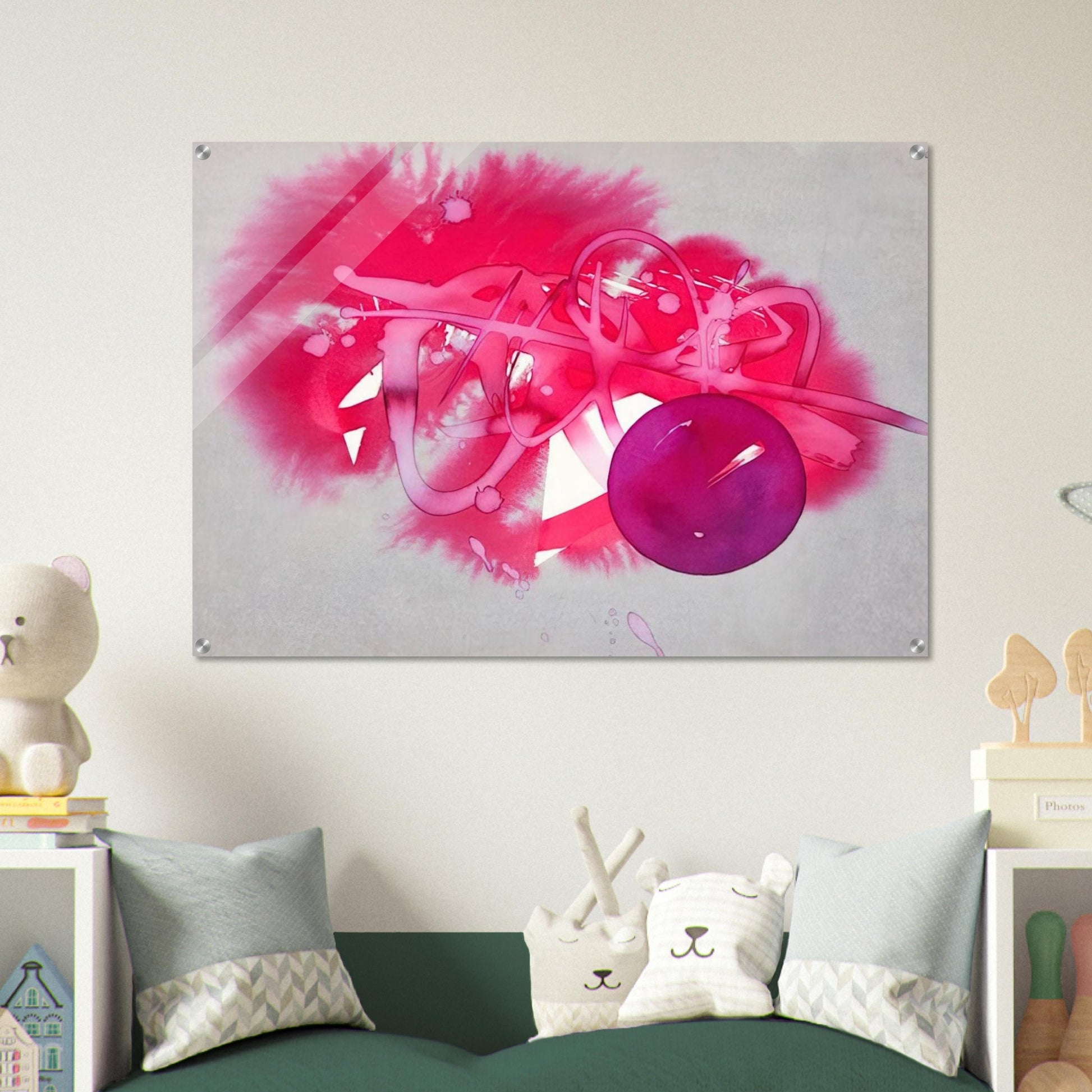 UNTITLED PURPLE CIRCLE - Luis Feito Acrylic Print - 70x100 cm / 28x40″ inches