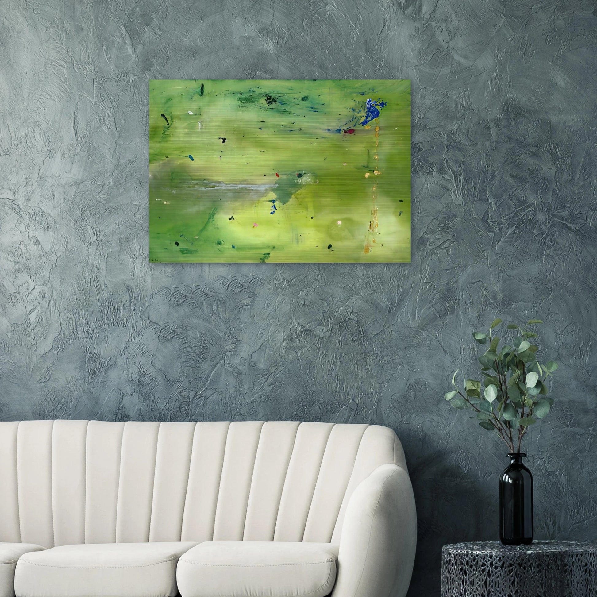 A Green Thought in a Green Shade - 1981 - Helen Frankenthaler Brushed Aluminum Print - 70x100 cm / 28x40 inches | Helen Frankenthaler Aluminum Print | Helen Frankenthaler Prints