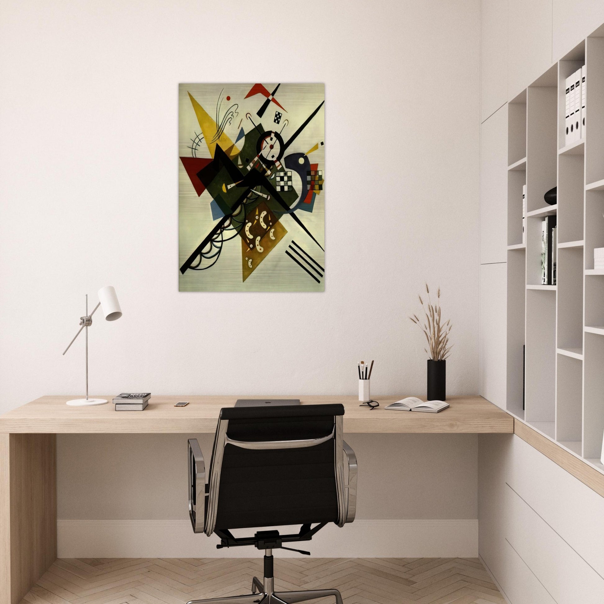 ON WHITE II 1923 - Wassily Kandinsky Brushed Aluminum Print - 70x100 cm / 28x40 inches | Wassily Kandinsky Aluminum Print | Wassily Kandinsky Prints