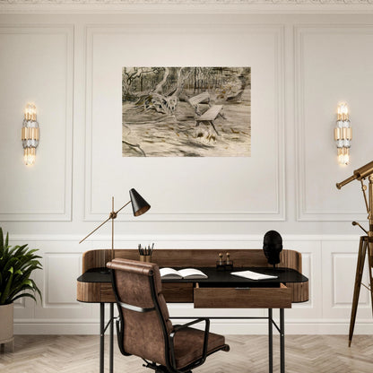 The Bench - Vincent van Gogh Brushed Aluminum Print - 70x100 cm / 28x40 inches | Vincent van Gogh Aluminum Print | Vincent van Gogh Prints