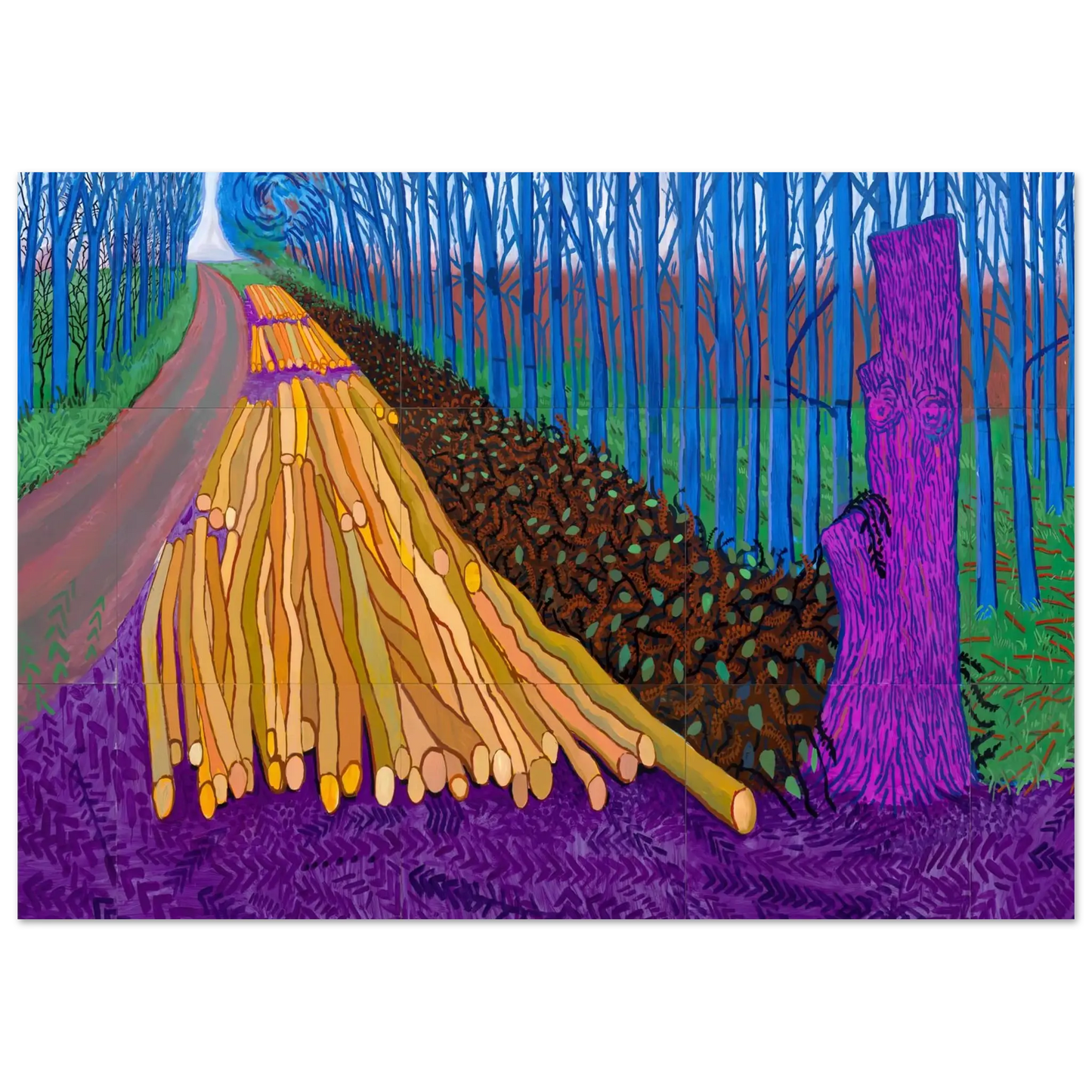 David Hockney - David Hockney Wall art - 21x29.7 cm / 8x12" - Premium Wooden Framed Poster With Fine Art Paper - Wood frame