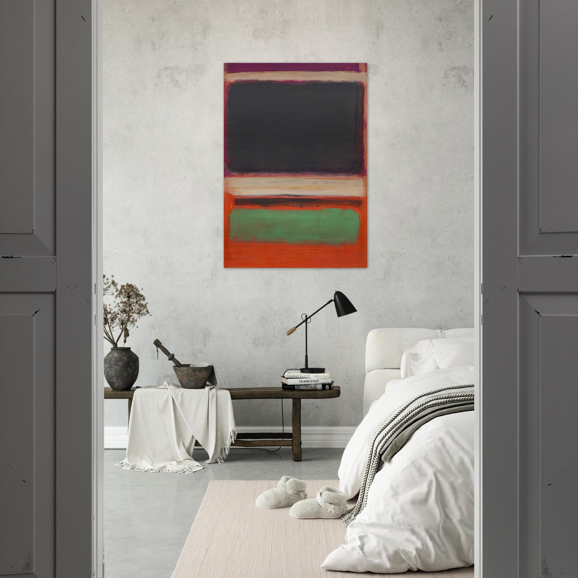 No.3No.13 Magenta, Black, Green on Orange - 1949 - Mark Rothko Brushed Aluminum Print - 70x100 cm / 28x40 inches | Mark Rothko Aluminum Print | Mark Rothko Prints