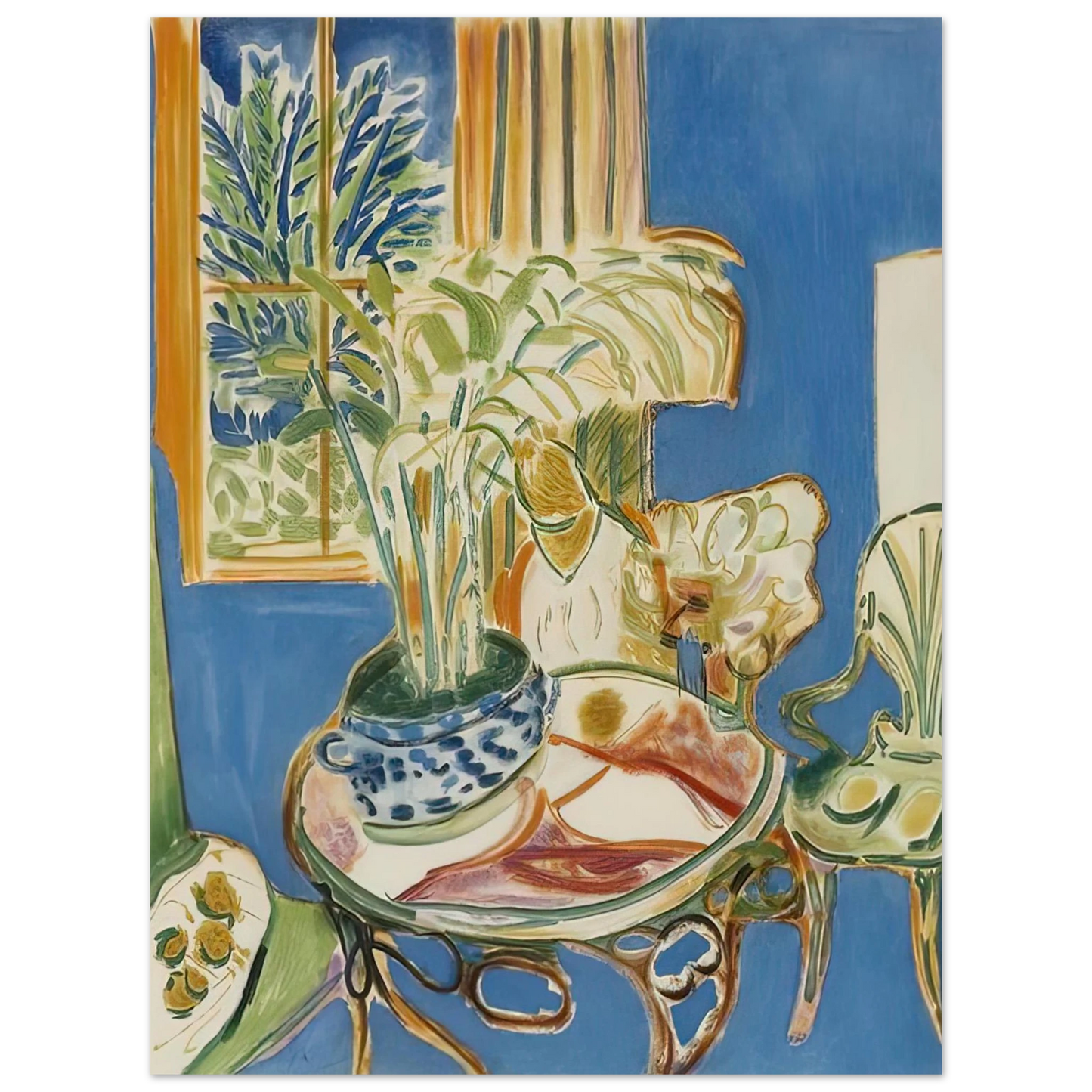 Henri Matisse - BLUE INTERIOR 1947  75x100 cm / 30x40inches Fine Art Poster