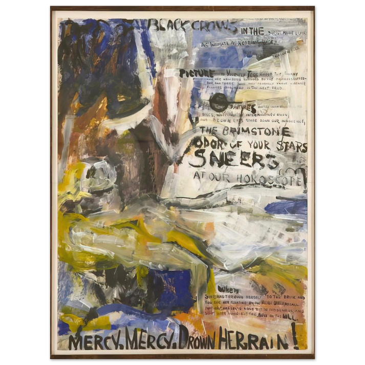 Grace Hartigan - THE ORANGES NO 1 BLACK CROWS 1949  75x100 cm / 30x40inches Fine Art Poster