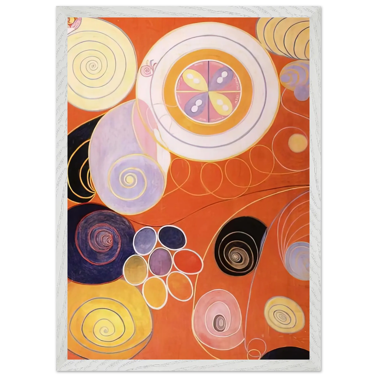 Hilma af Klint - THEY TENS MAINSTAY IV 1907 Wall art - 30x40 cm / 12x16 inches - Premium Wooden Framed Poster With Fine Art Paper - Wood frame