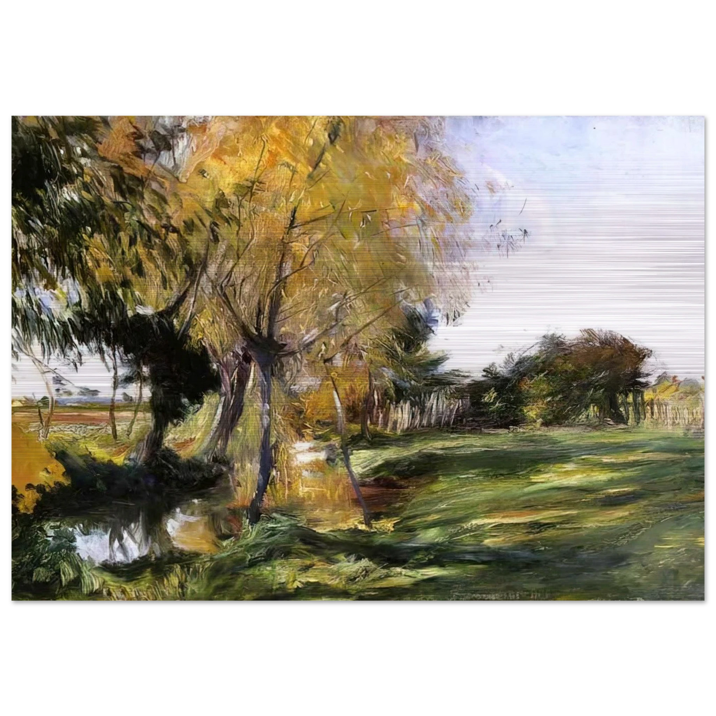 Landscape at Broadway - John Singer Sargent Brushed Aluminum Print - 70x100 cm / 28x40 inches | John Singer Sargent Aluminum Print | John Singer Sargent Prints