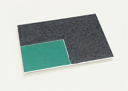 Colored Paper Image XVIII  Green Square with Grey  By Ellsworth Kelly Pack of 10 Post Cards | Ellsworth Kelly Post Cards | A6 (10.5 x 14.8 cm) - 4.1 x 5.8 inches