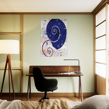 Ammonite  SFM 82-063  - Sam Francis Brushed Aluminum Print - 70x100 cm / 28x40 inches | Sam Francis Aluminum Print | Sam Francis Prints
