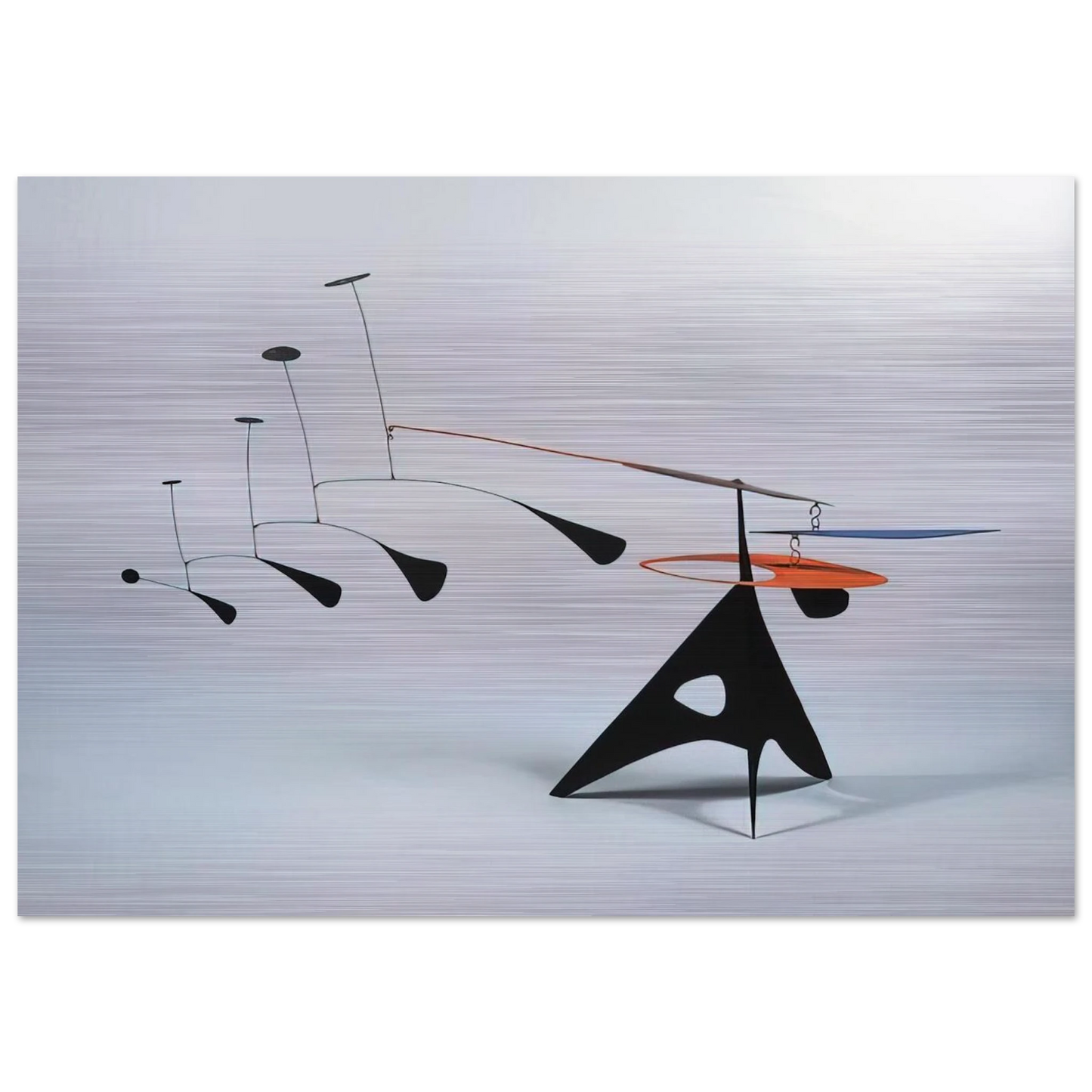 BLUE FEATHER 1948 - Alexander Calder Brushed Aluminum Print - 70x100 cm / 28x40 inches | Alexander Calder Aluminum Print | Alexander Calder Prints