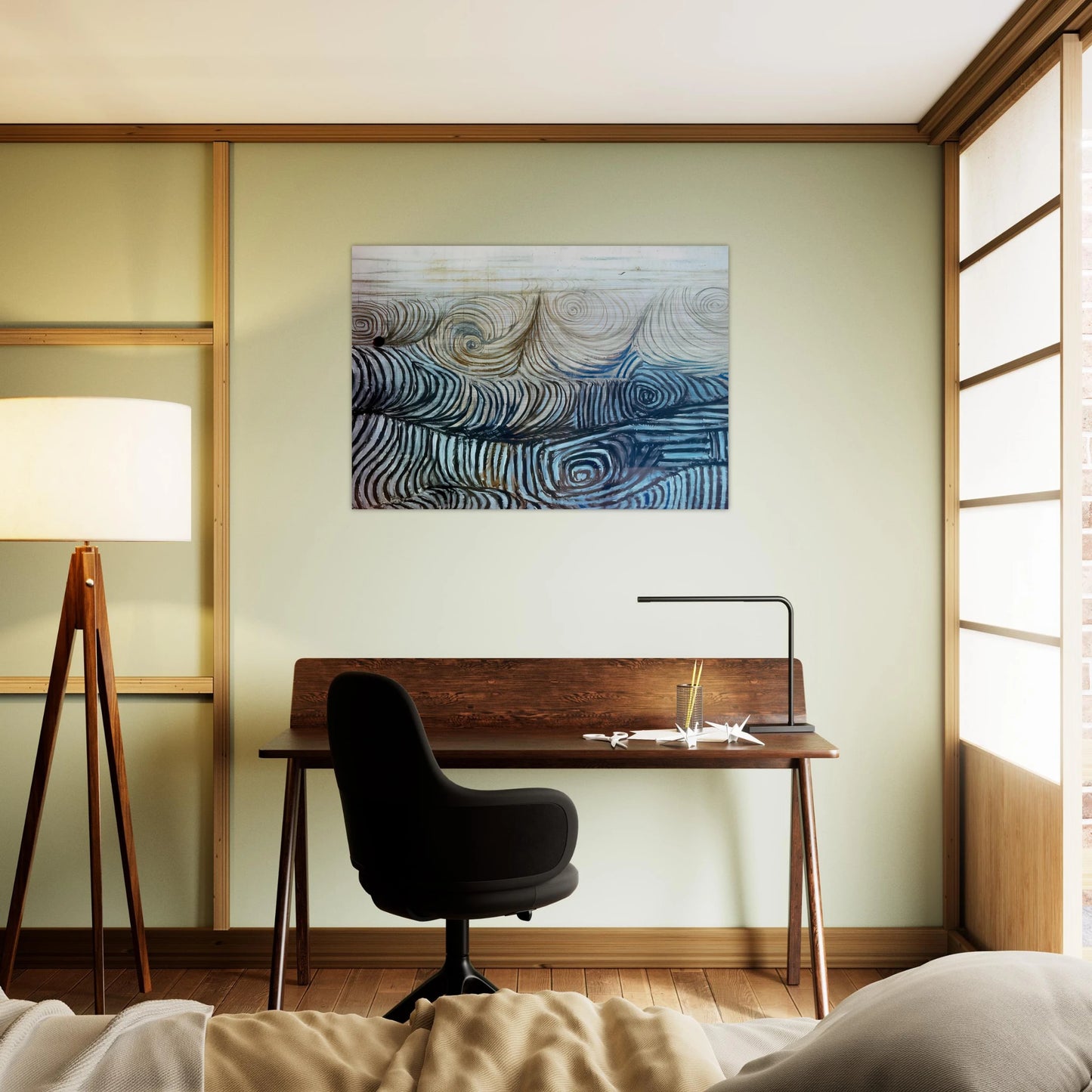 The Wave - 1950 - Victor Pasmore Brushed Aluminum Print - 70x100 cm / 28x40 inches | Victor Pasmore Aluminum Print | Victor Pasmore Prints