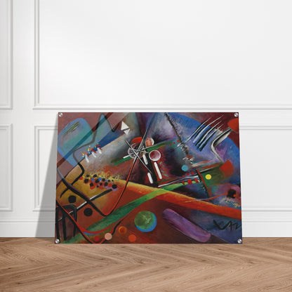 CON ROSO 1918 - Rudolf Bauer Acrylic Print - 70x100 cm / 28x40″ inches