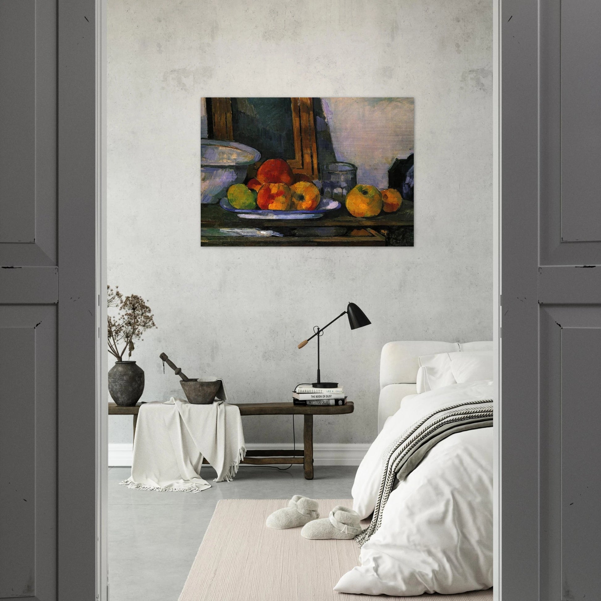 Still life with open drawer - Paul Cézanne Brushed Aluminum Print - 70x100 cm / 28x40 inches | Paul Cézanne Aluminum Print | Paul Cézanne Prints